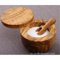 Olive Wood Salt Keeper